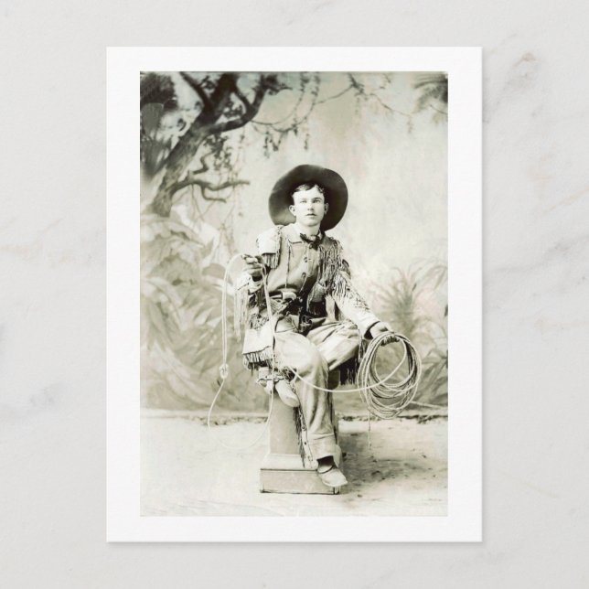 Vintage Cowboy circa 1900 Postcard (Front)