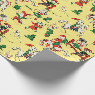 Vintage Cowboy & Cowgirl Gift Wrap Wrapping Paper