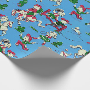 Vintage Cowboy & Cowgirl Gift Wrap Wrapping Paper