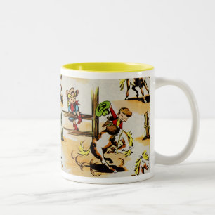 Vintage Cowboy Cowgirl Mug