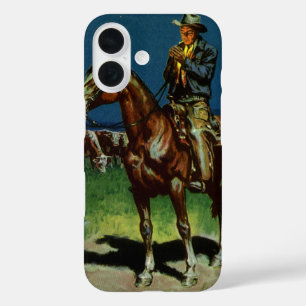 Vintage Cowboy, Farming Cattle Rancher on the Farm iPhone 16 Case