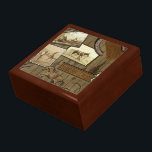 Vintage Cowboy Jewlery Box<br><div class="desc">The Old West has always captures our imagination. Hard work and hard times grew strong individuals. This cowboy themed image, which is available on other products, celebrates and reminds us of that time. This is a great gift for fans of the west, ranchers and farmers, fathers and grandfathers.</div>