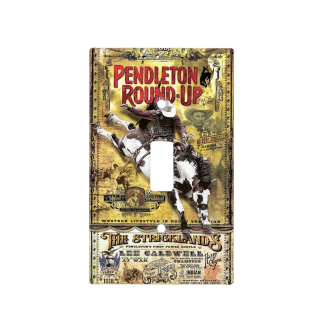 Vintage Cowboy Light Switch Cover (Front)