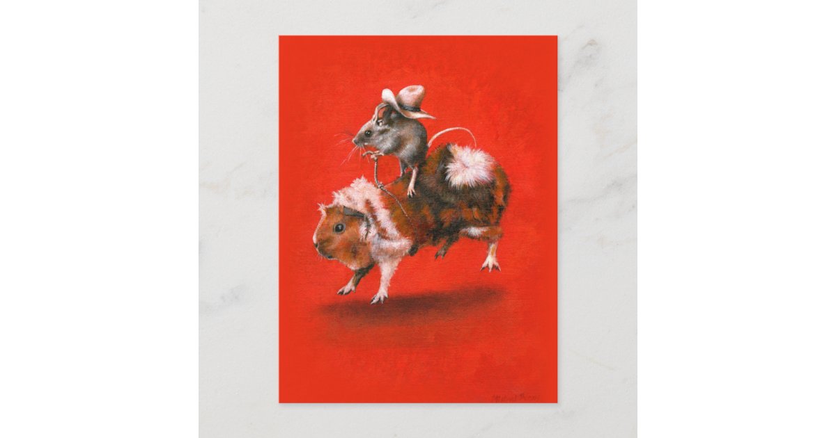 5x7 Guinea Pig Kids Riding Old School Vibe Weird Strange 5x7 Guinea Pig Kids Riding Old School Vibe Weird Strange