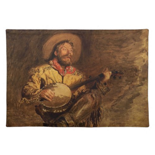 Vintage Cowboy Singing by Thomas Eakins Cloth Placemat