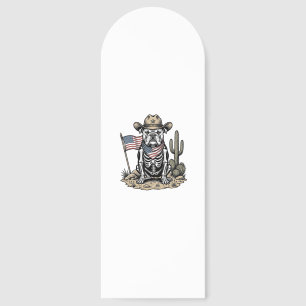 Vintage Cowboy Skeleton Dog Patriotic Shirt Design Bookmarks