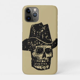 Vintage Cowboy Skull Print with Old Western Hat iPhone 11 Pro Case