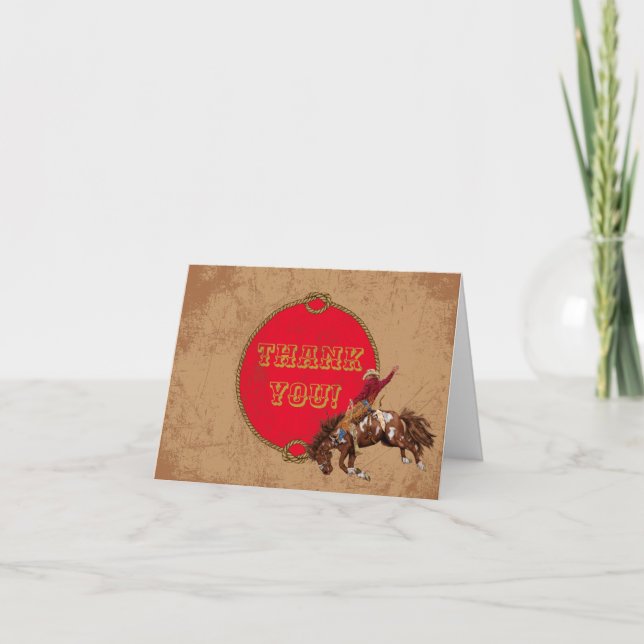 Vintage cowboy thank you card (Front)