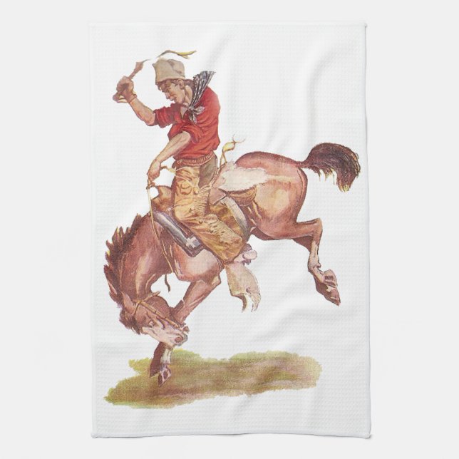 Vintage Cowboy Towel (Vertical)