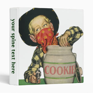 Vintage Cowboy Toy Gun Hand in the Cookie Jar Binder