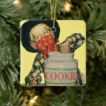 Vintage Cowboy Toy Gun Hand in the Cookie Jar Ceramic Ornament