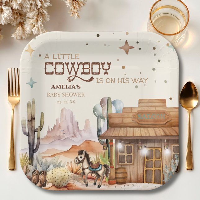 Vintage Cowboy Western Paper Plates (Creator Uploaded)