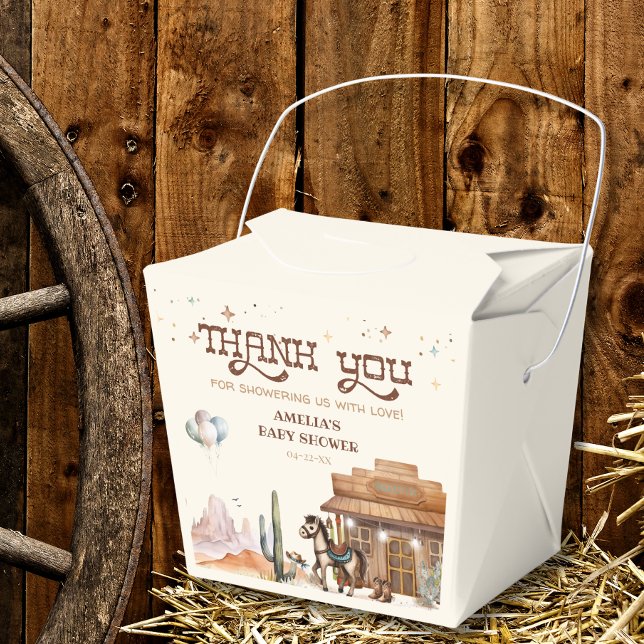 Vintage Cowboy Western Thank You Favor Boxes (Creator Uploaded)