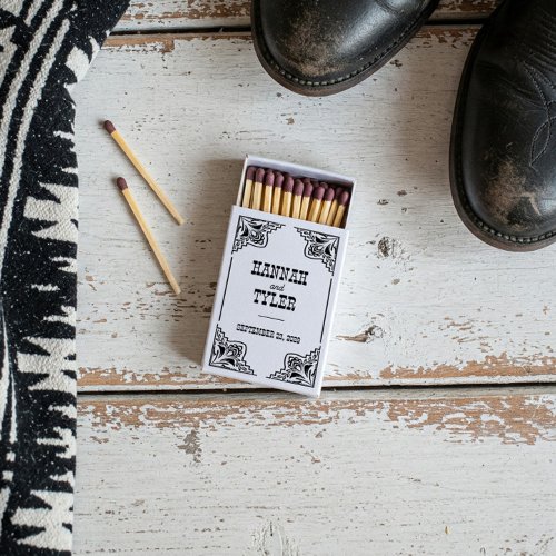 Vintage Cowboy Western Wedding Black White