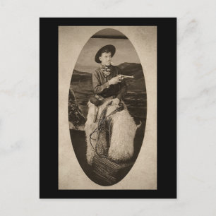 Vintage Cowboy with Lasso circa 1900 Postcard