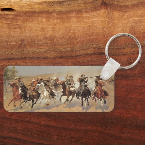 Vintage Cowboys A Dash For Timber by Remington Keychain