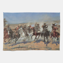 Vintage Cowboys, A Dash For Timber by Remington
