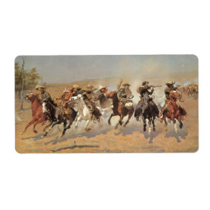 Vintage Cowboys, A Dash For Timber by Remington Label