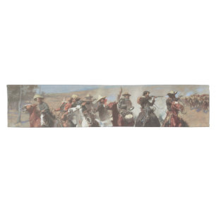 Vintage Cowboys, A Dash For Timber by Remington Short Table Runner