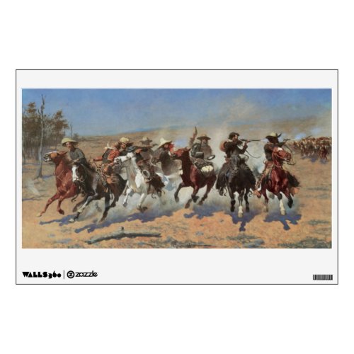 Vintage Cowboys A Dash For Timber by Remington Wall Sticker