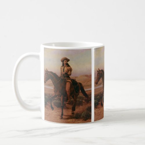 Vintage Cowboys Buffalo Bill on Charlie by Cary Coffee Mug
