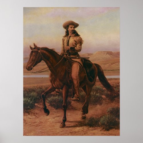 Vintage Cowboys Buffalo Bill on Charlie by Cary Poster
