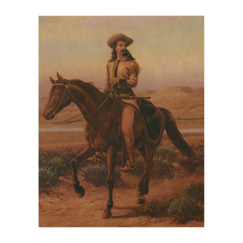 Vintage Cowboys Buffalo Bill on Charlie by Cary Wood Wall Art