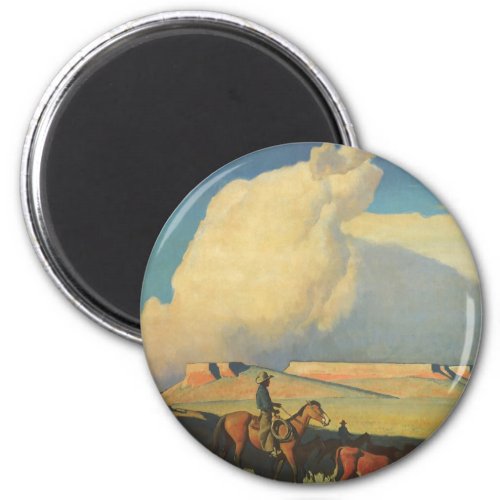 Vintage Cowboys Open Range by Maynard Dixon Magnet