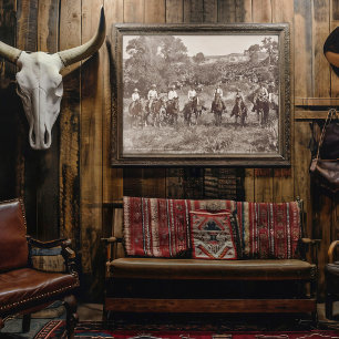 Vintage Cowboys Poster for Decoupage or collage