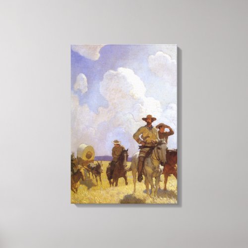 Vintage Cowboys The Parkman Outfit by NC Wyeth Canvas Print