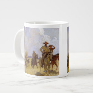 Vintage Cowboys, The Parkman Outfit by NC Wyeth Giant Coffee Mug
