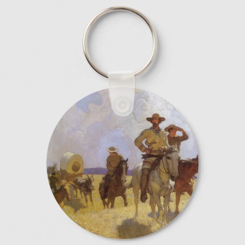 Vintage Cowboys The Parkman Outfit by NC Wyeth Keychain