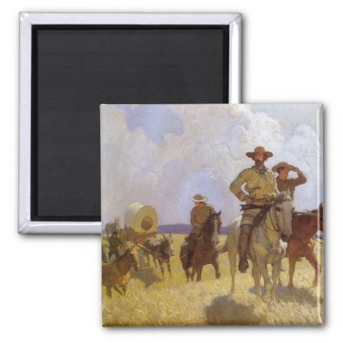 Vintage Cowboys The Parkman Outfit by NC Wyeth Magnet