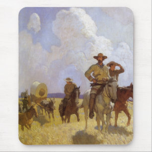 Vintage Cowboys, The Parkman Outfit by NC Wyeth Mouse Pad