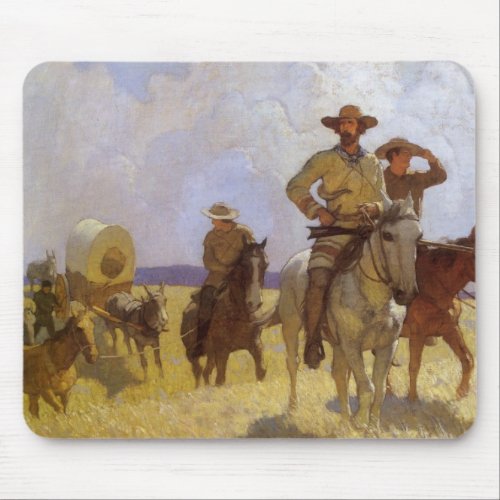 Vintage Cowboys The Parkman Outfit by NC Wyeth Mouse Pad