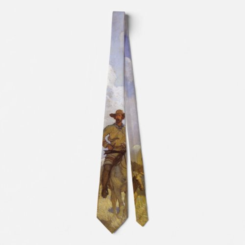 Vintage Cowboys The Parkman Outfit by NC Wyeth Neck Tie