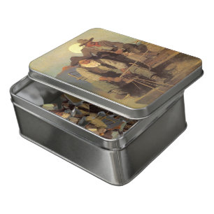 Vintage Cowboys, The Pay Stage by NC Wyeth Jigsaw Puzzle