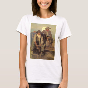 Vintage Cowboys, The Pay Stage by NC Wyeth T-Shirt