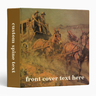 Vintage Cowboys, The Stage Coach by John Borein 3 Ring Binder