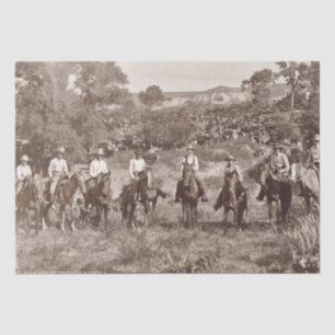 Vintage Cowboys Tissue Paper for Decoupage
