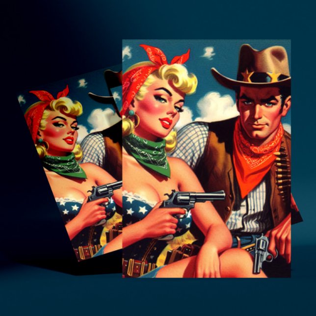 Vintage Cowgirl and Cowboy Postcard (Creator Uploaded)