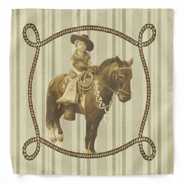 Vintage Cowgirl Bandana (Front)