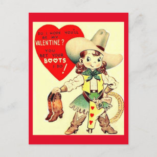  1950's VINTAGE VALENTINES DAY CARD - I'M TO CATCH YOU VALENTINE  : Office Products