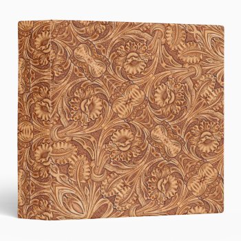 Vintage Cowgirl Fashion Southwestern Leather 3 Ring Binder by WhenWestMeetEast at Zazzle