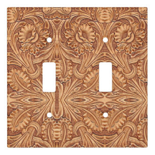 vintage cowgirl fashion southwestern leather light switch cover