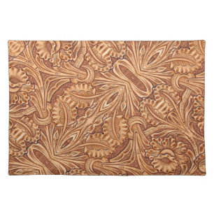 vintage cowgirl fashion southwestern leather placemat