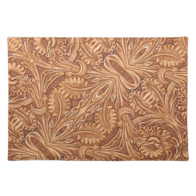 vintage cowgirl fashion southwestern leather placemat (Front)