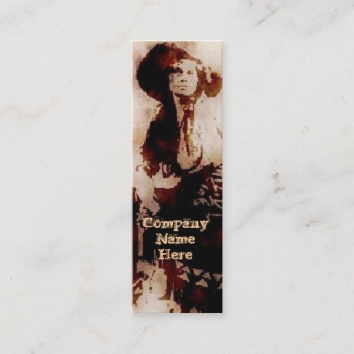 Customizable Vintage Cowgirl Grunge Bookmark Business Cards