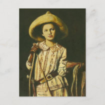 Vintage Cowgirl Postcard