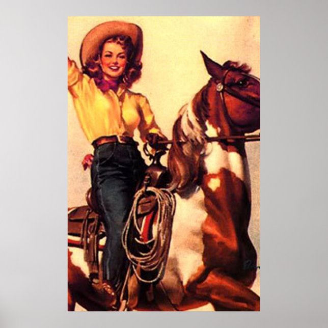 Vintage Cowgirl Poster (Front)